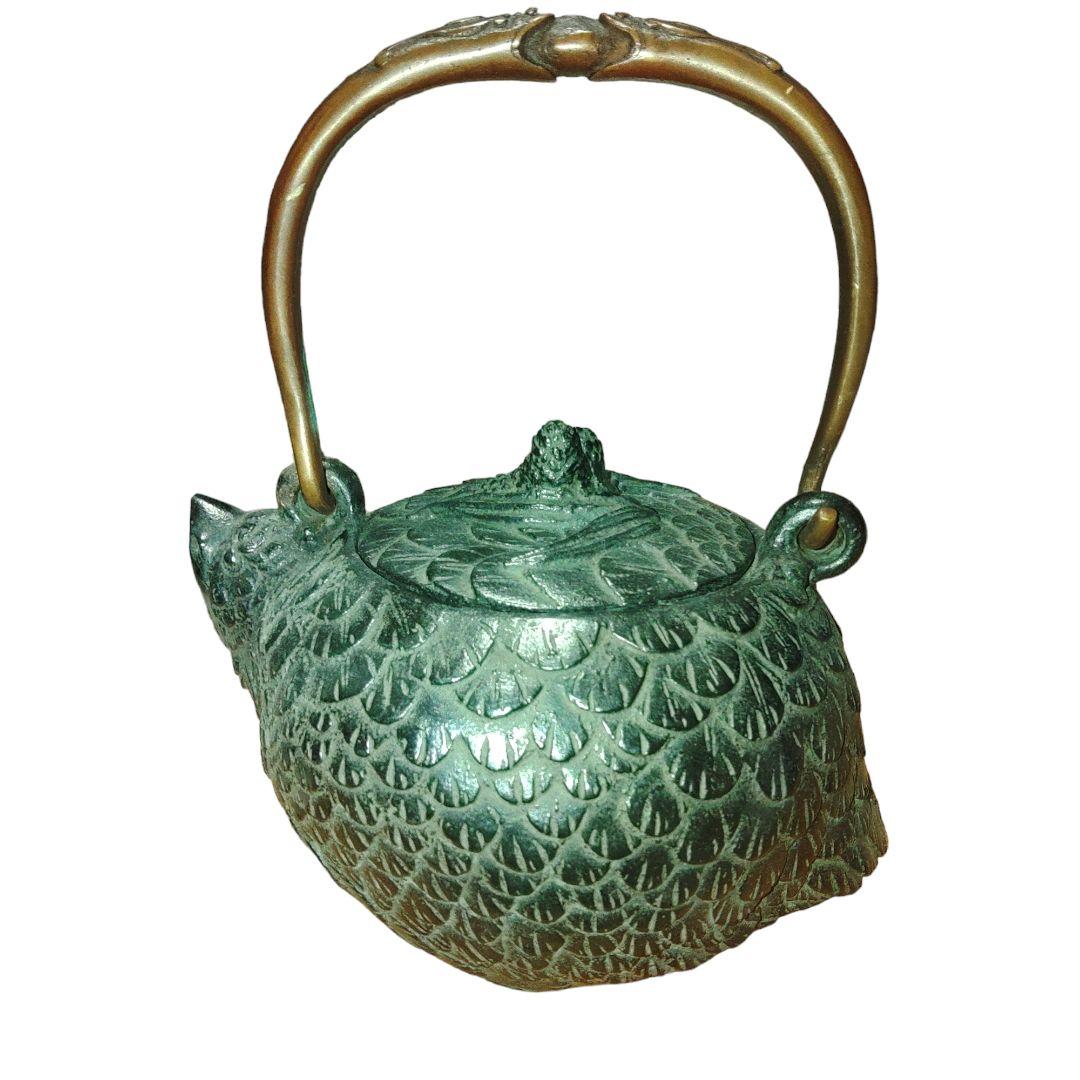 鳥(鶉?)形鉄瓶 変わり鉄瓶 茶道 古民家