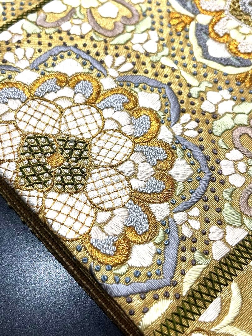 51.最高級 正絹 蘇州刺繍 汕頭刺繍 相良刺繍 中国三大刺繍 袋帯