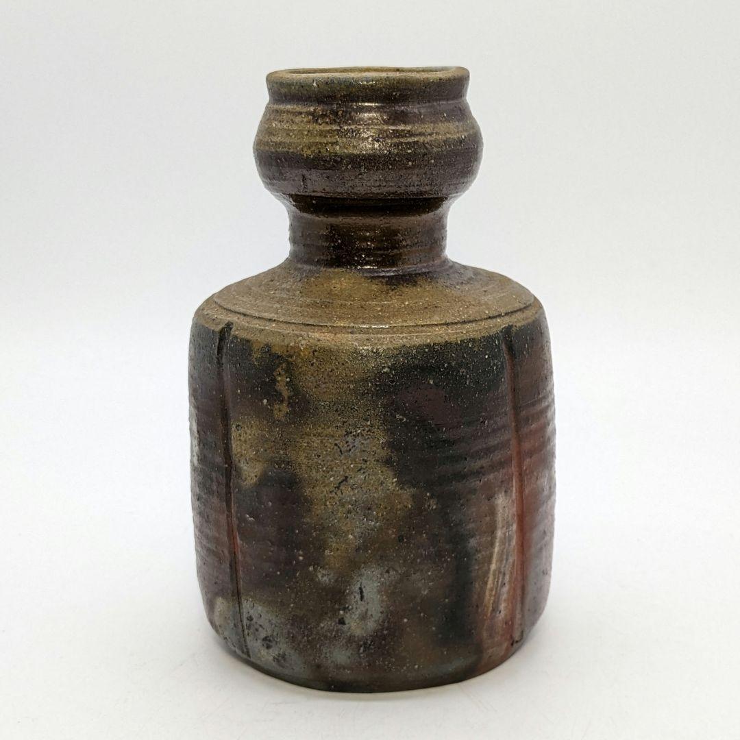 岡山県重要無形文化財 二代目藤原楽山 備前焼 花入 共箱 花器