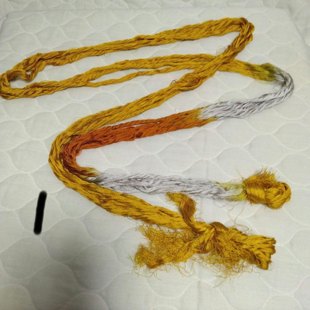 組紐製作用絹　変わり染め糸5個 ひよこ豆