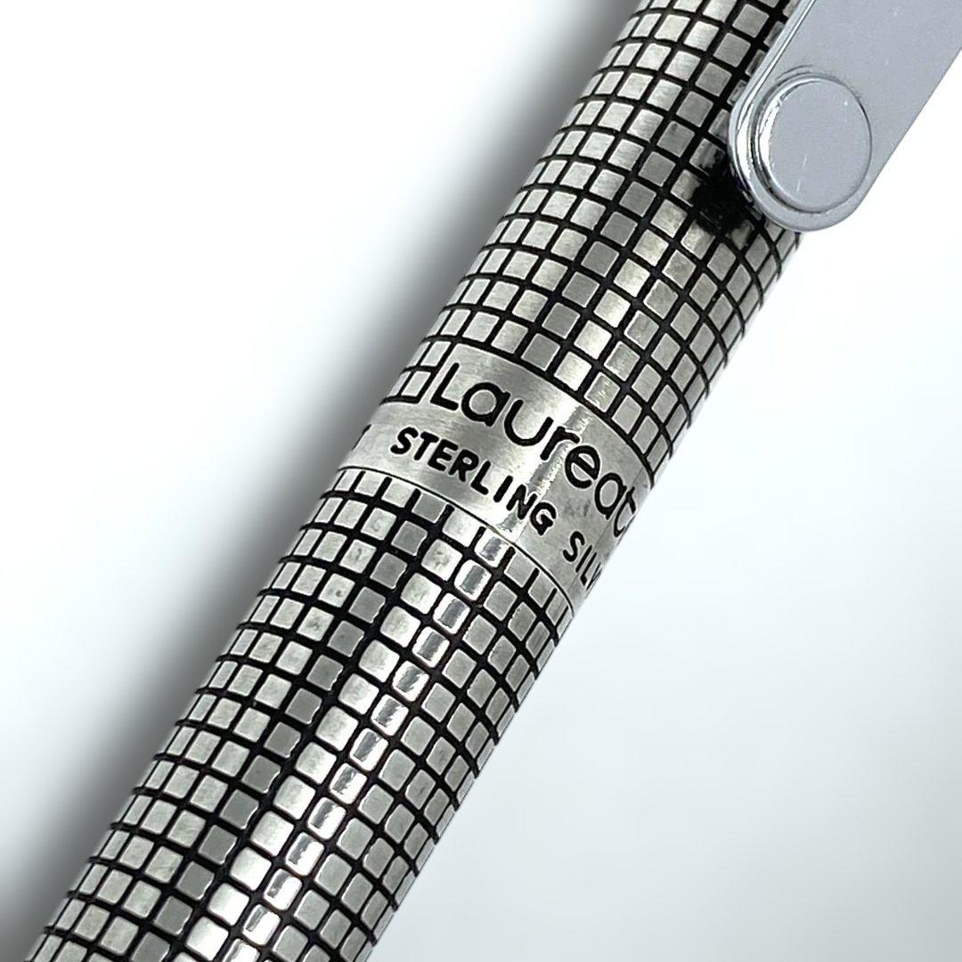 レア PILOT 銀無垢 ローリート ボールペン 格子柄 STERLING SV