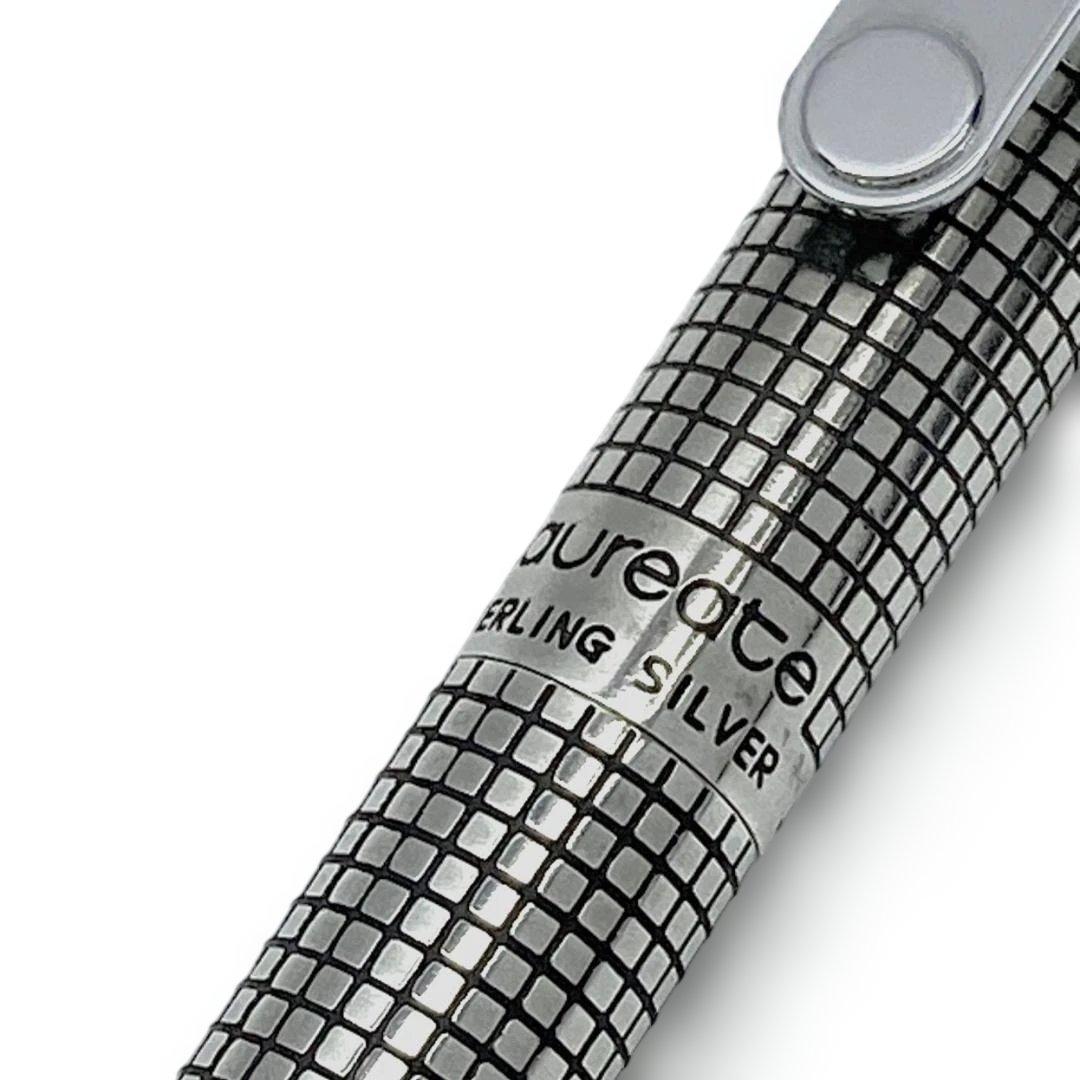 レア PILOT 銀無垢 ローリート ボールペン 格子柄 STERLING SV