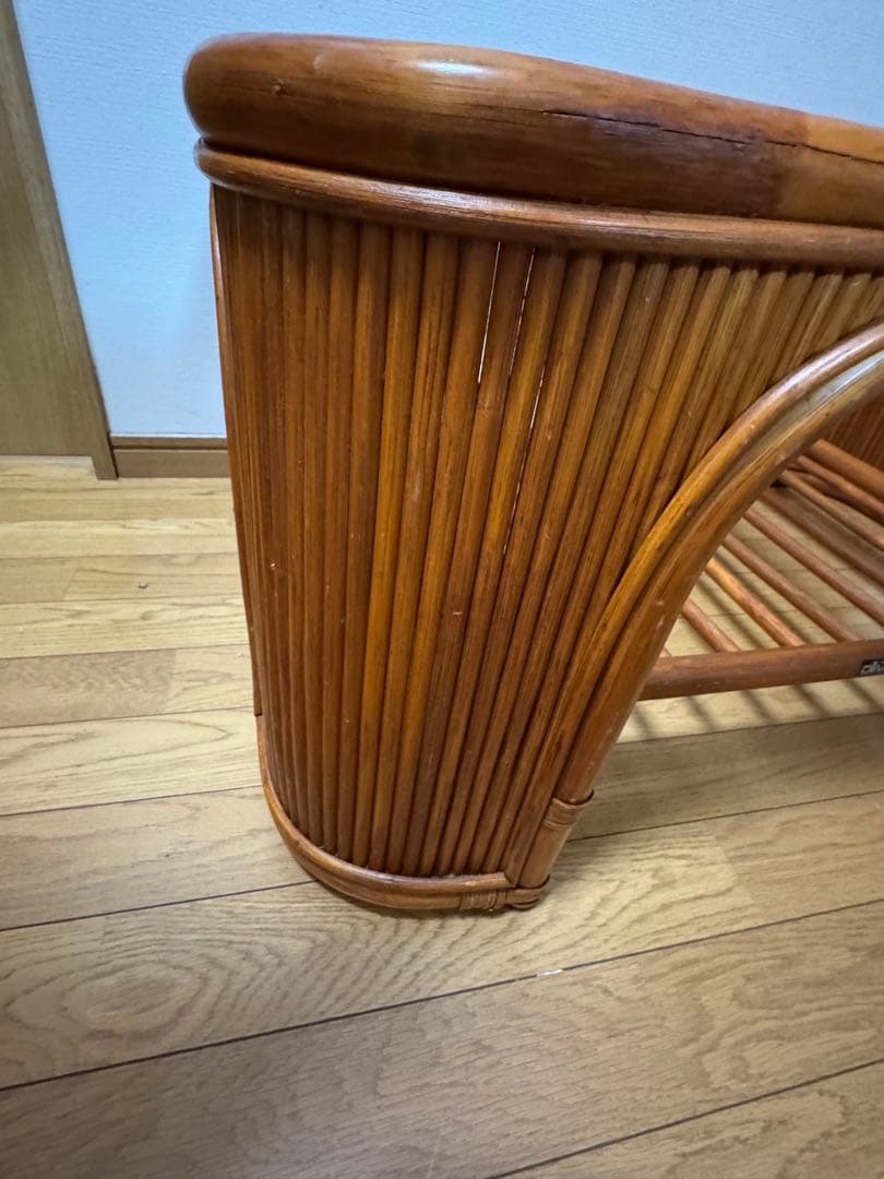 Oliver ラタン座卓 レトロ ヴィンテージ センターテーブル