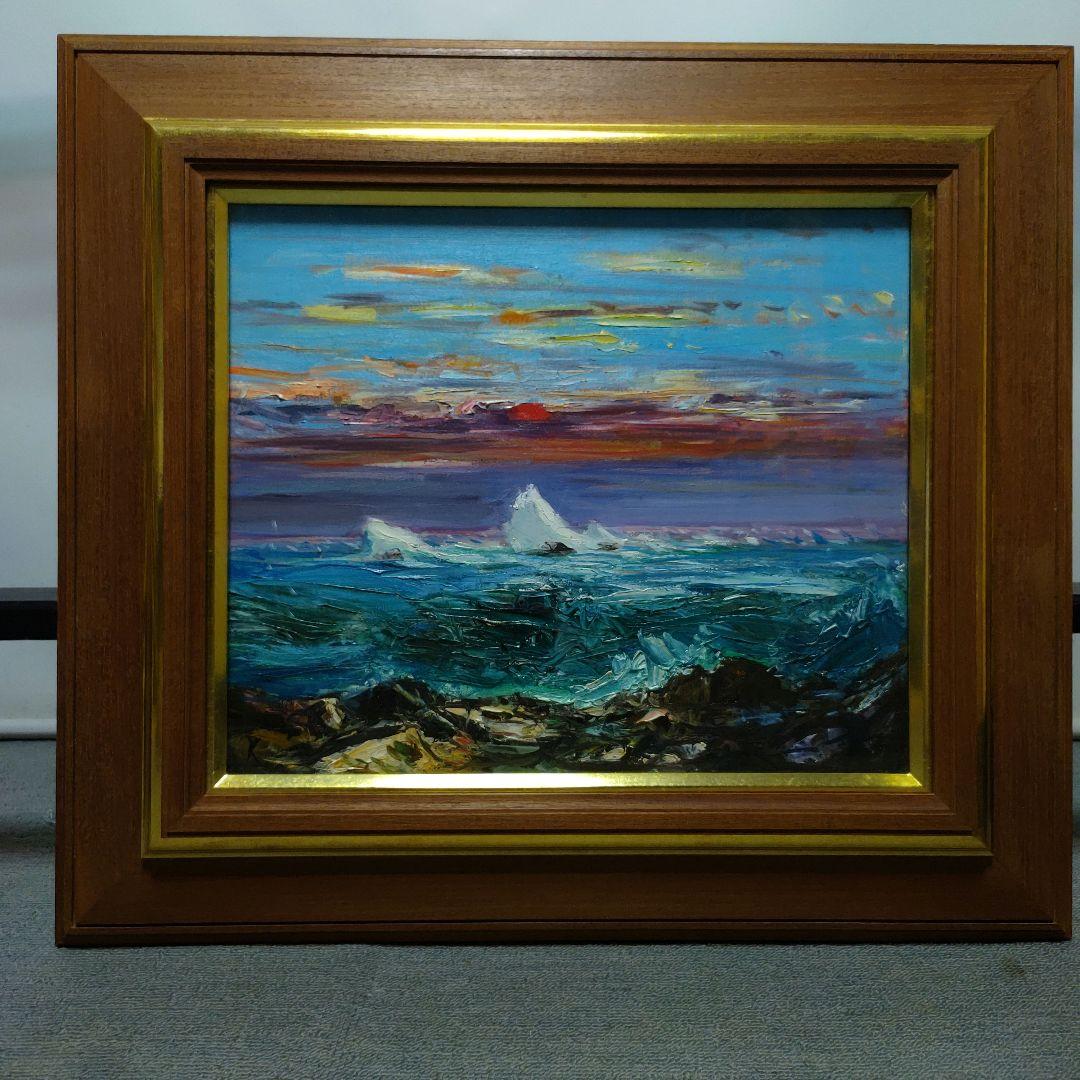 掛け軸 池田雅泉 赤富士 絹本 希少 軸装 茶道具 掛軸 美品 です。