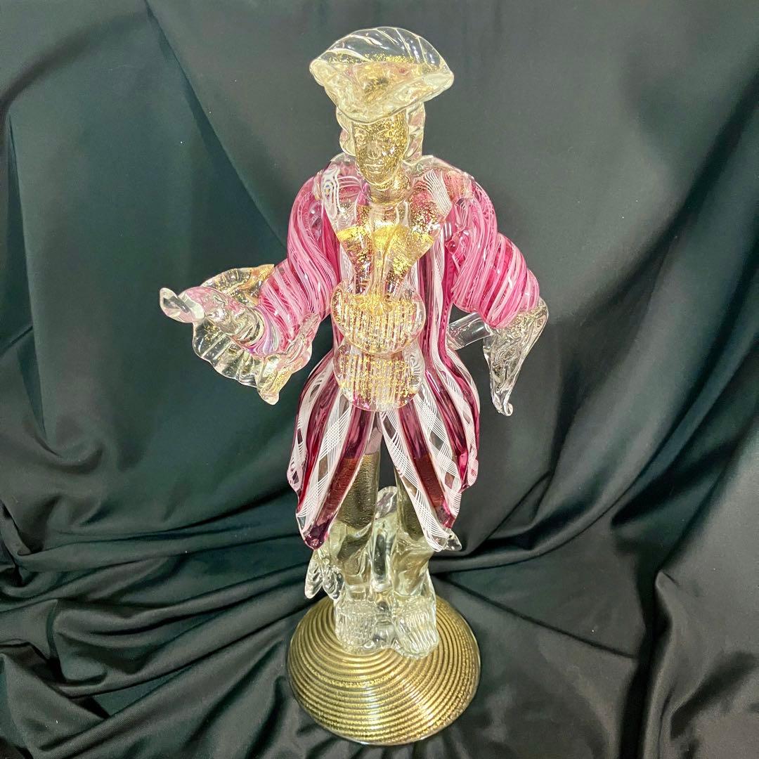 匿名配送/希少】ベネチアングラス/ムラーノ/金彩/大型フィギュリン