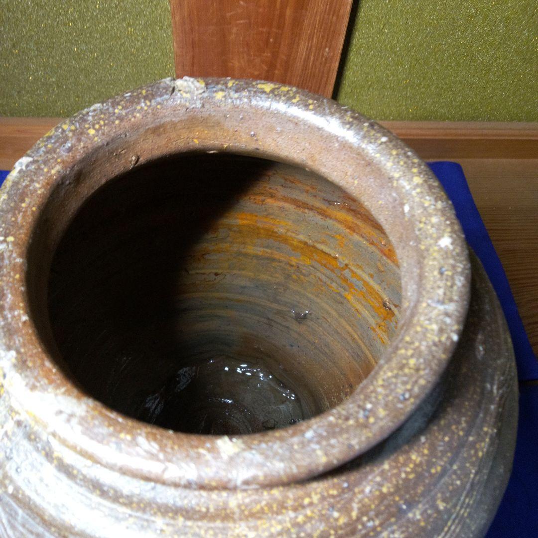 古備前室町時代波状紋茶壺 真作】古備前波状紋壺(室町時代)