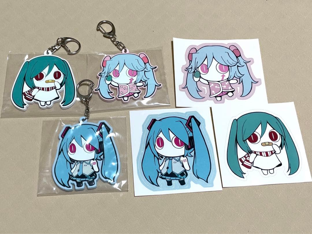 ピノキオピー アイマイナ ラバーキーホルダー 初音ミク 10点 ありふれ