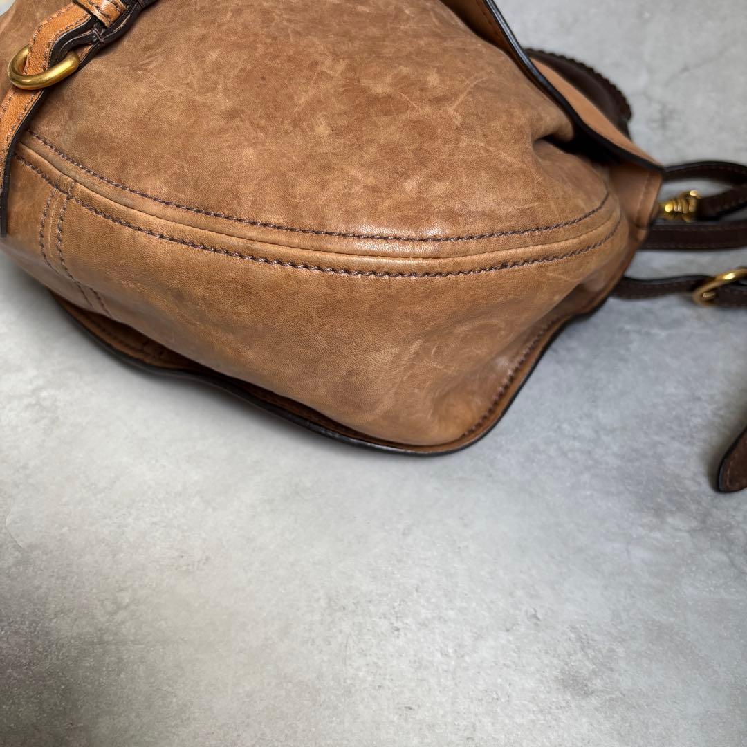 miu miu 2way ショルダーバッグ ロゴ レザー archive 茶