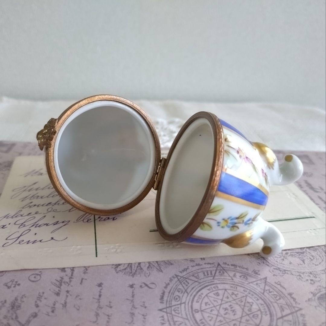 リモージュボックス エッグ型 たまご型 卵 猫足 フランス製 ヴィンテージ