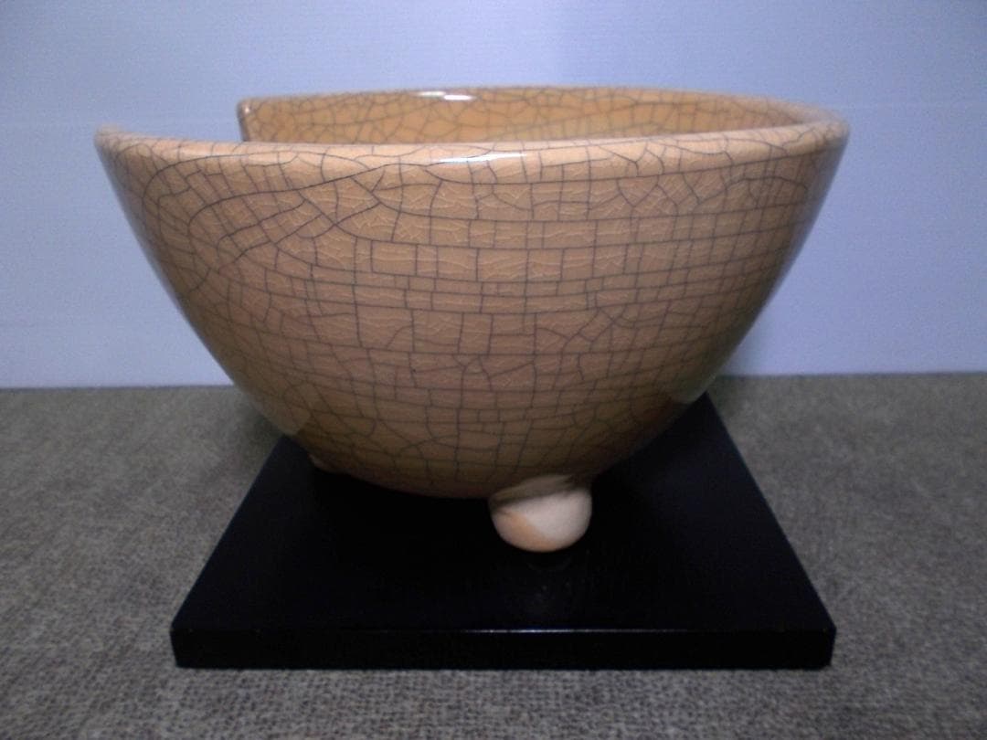 茶道具 薩摩焼枇杷色 風炉釜セット 未使用五徳 あじろ鉄 釜環 敷板