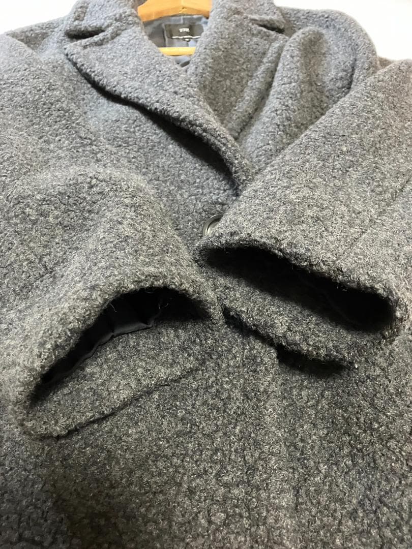 未使用 タグ付き】23区ボアジャージ ドロップショルダーコート テディベア