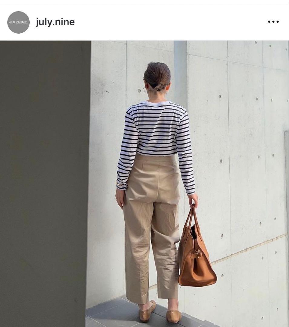 新品JULY NINE チノパンネイビーS