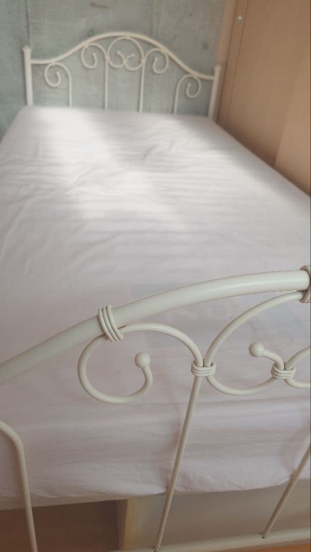 【姫系家具】姫系ベッド・ワイヤーベッド白・ベッドフレーム