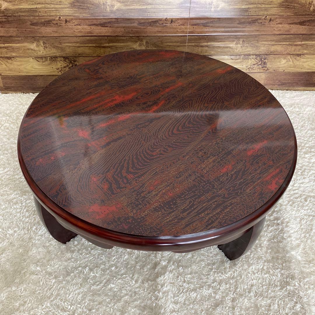 希少サイズ特大折りたたみテーブルちゃぶ台ビンテージ昭和レトロ-谷崎