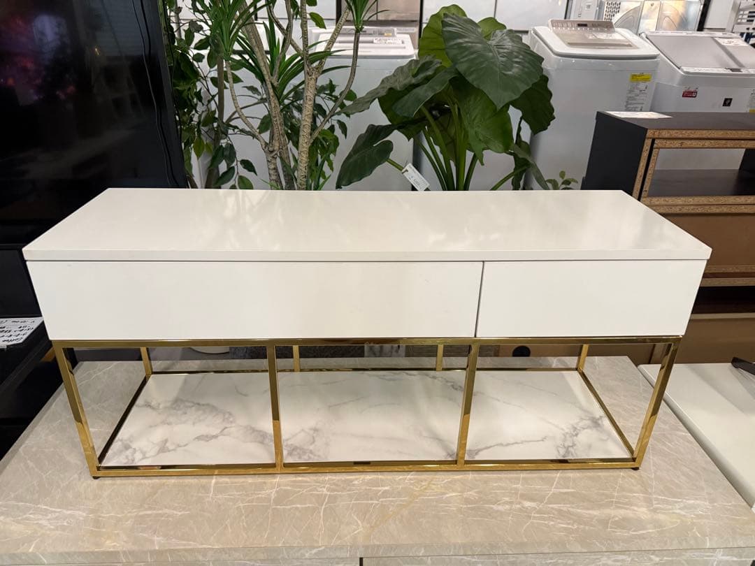 Francfranc フランフラン レーヌ TVボード テレビ台ゴールドフレーム