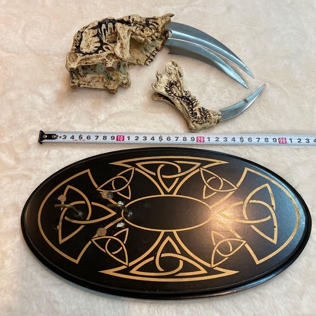 サーベルタイガー L ペンダント 頭骨、スカル サーベルタイガー頭骨