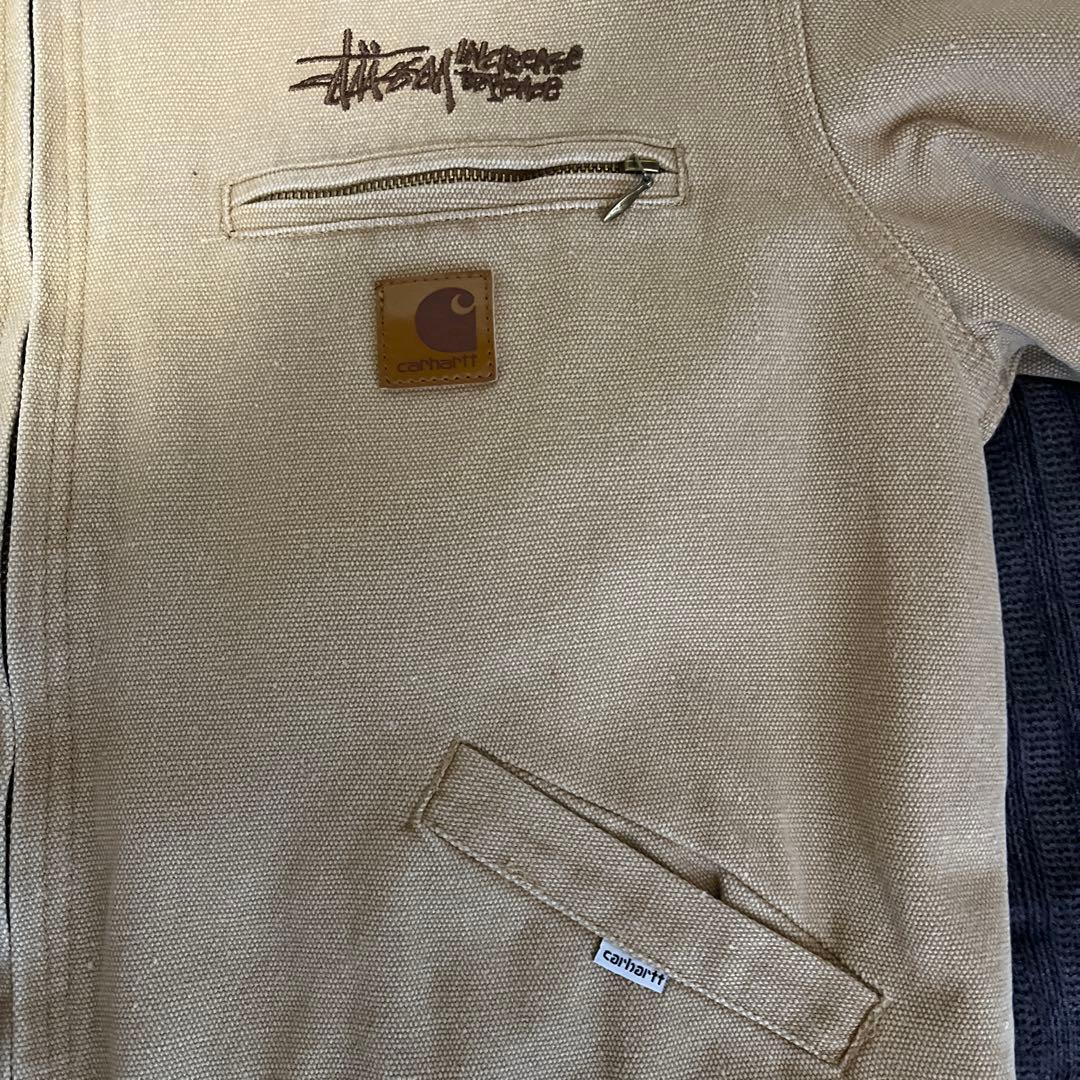 Carhartt WJ3141 ベージュ ジップアップジャケット S