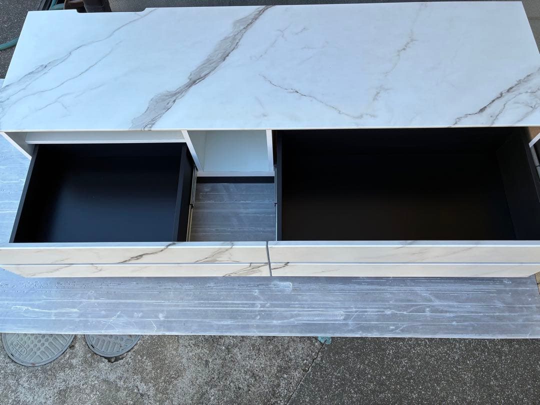 ✳️【美品中古】大理石調TVボード ⚫︎TV台 1年程使用⚫︎