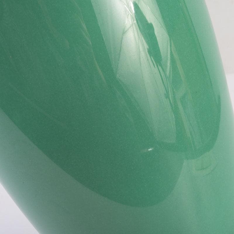 七宝焼 安井幸晴作 牡丹文 花瓶 唐木台付 共箱 V 9556