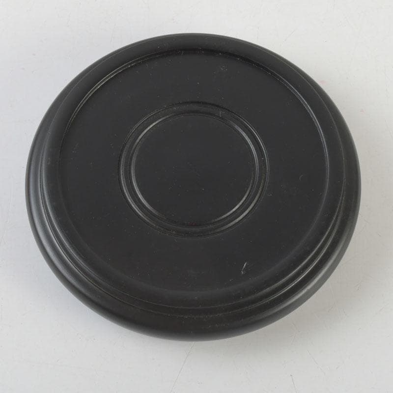 七宝焼 安井幸晴作 牡丹文 花瓶 唐木台付 共箱 V 9556