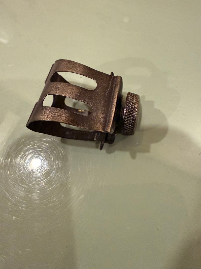 オールド！オットーリンク テナー用リガチャ ガンメタメッキ後がけして