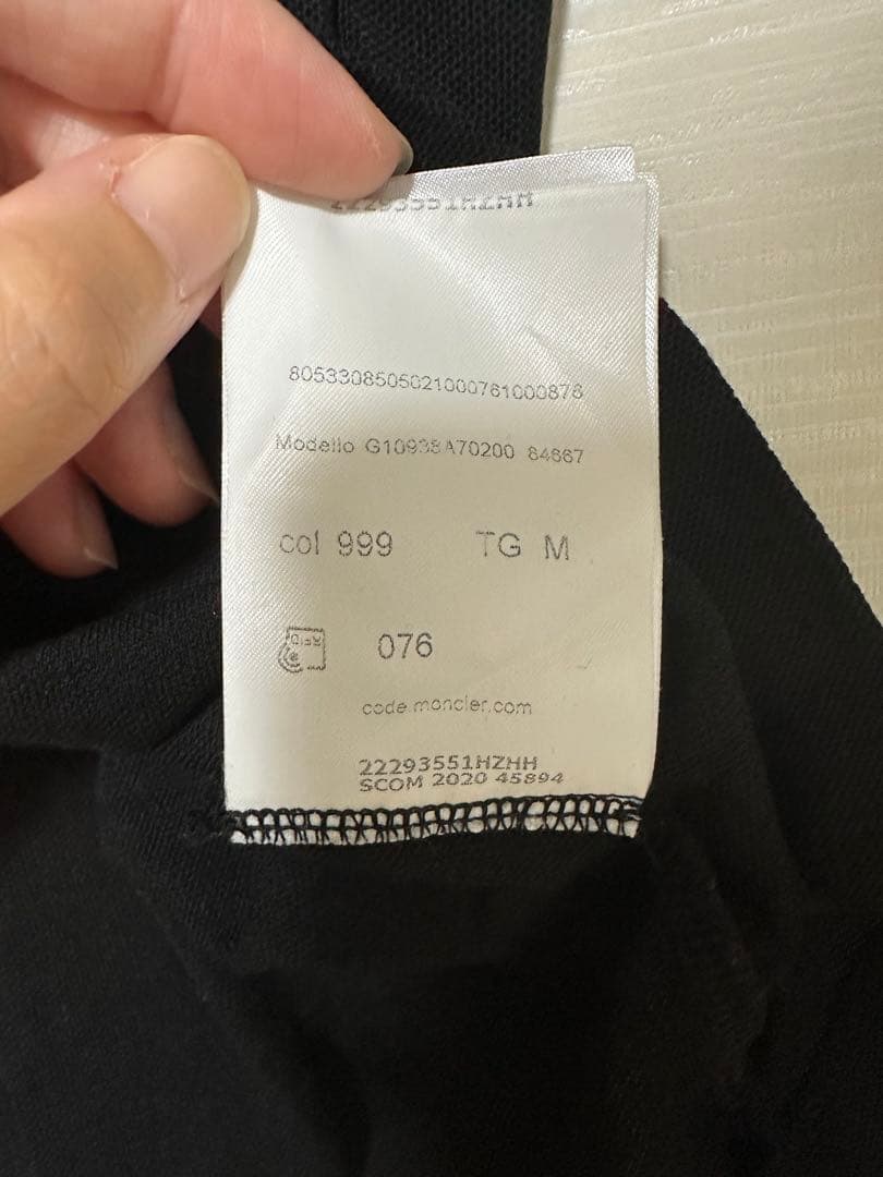 ra-men　未使用　moncler モンクレール　ポロシャツ　黒　Ｍサイ