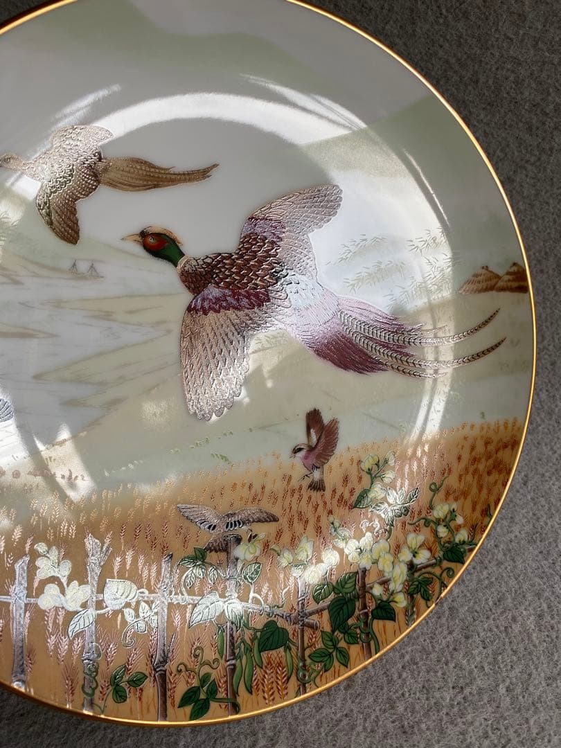 フランクリン・ポーセリン／富蘭克林瓷器・花鳥節氣圓 ／小滿（キジ 他