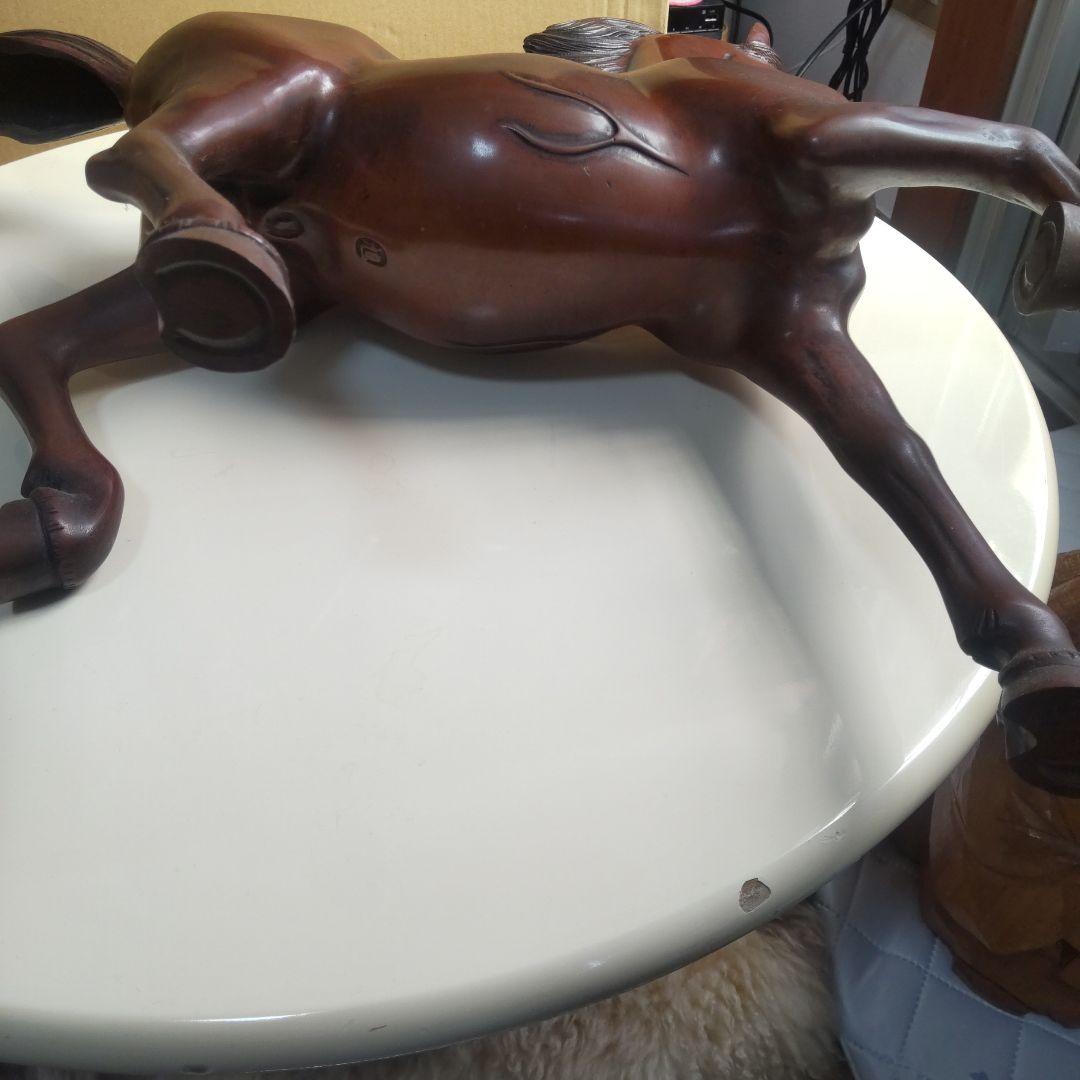 ブロンズ製馬の彫刻 約50cm、10.2キロ、 ダークブラウン