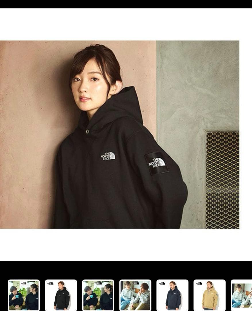 THE NORTH FACE Square Logo Hoodie L ブラック