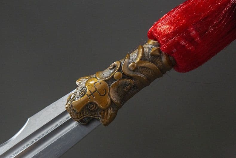 趙雲【虎がほえる】 古兵器 武具 覇王銃 冷兵器 手鍛造打 護身工具 装飾用