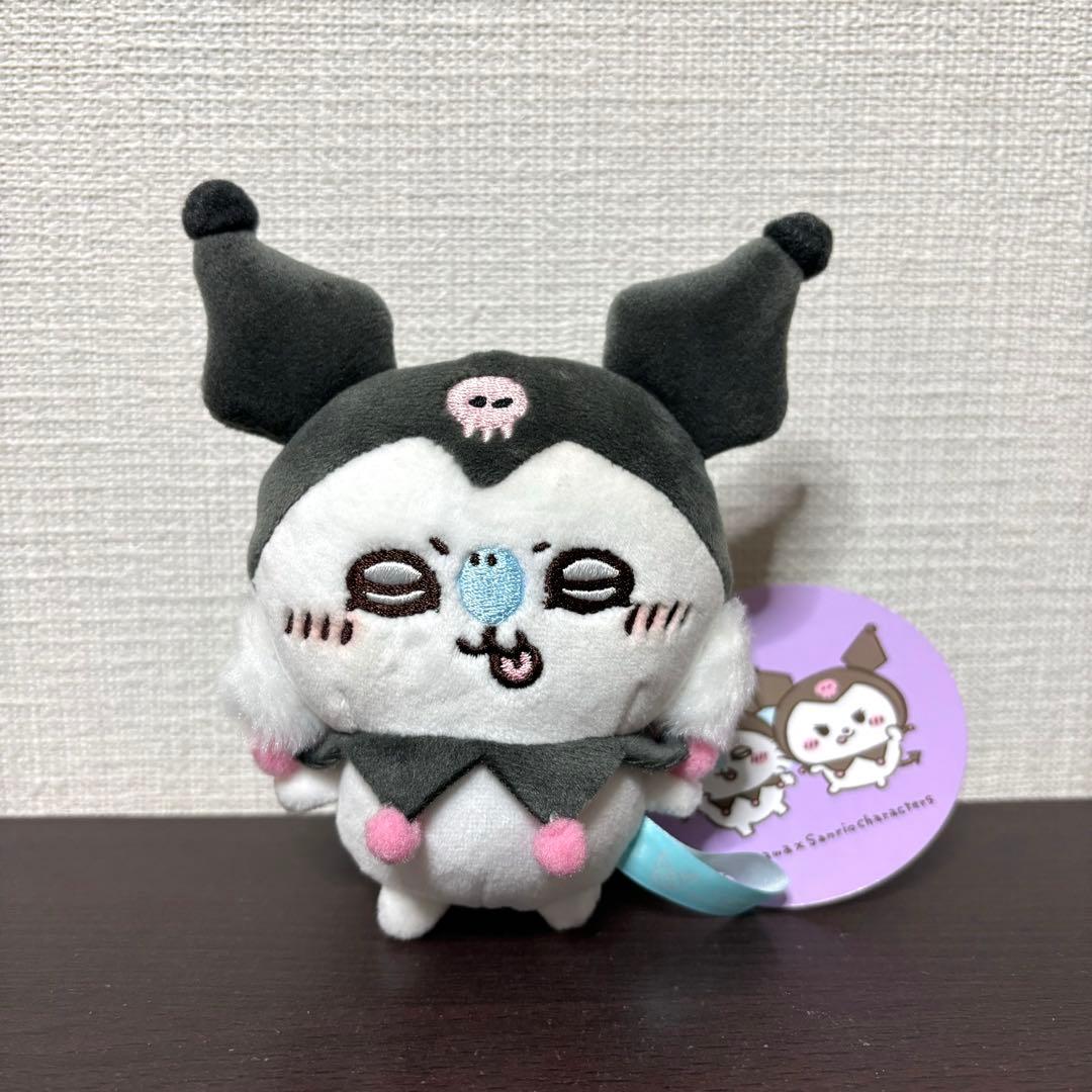 ちいかわ　モモンガ　クロミ　サンリオ　マスコット　ぬいぐるみ ちいかわ×サンリオキャラクターズ Kiramekko（モモンガ×クロミ