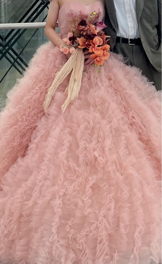 カラードレス　ピンク　dress production