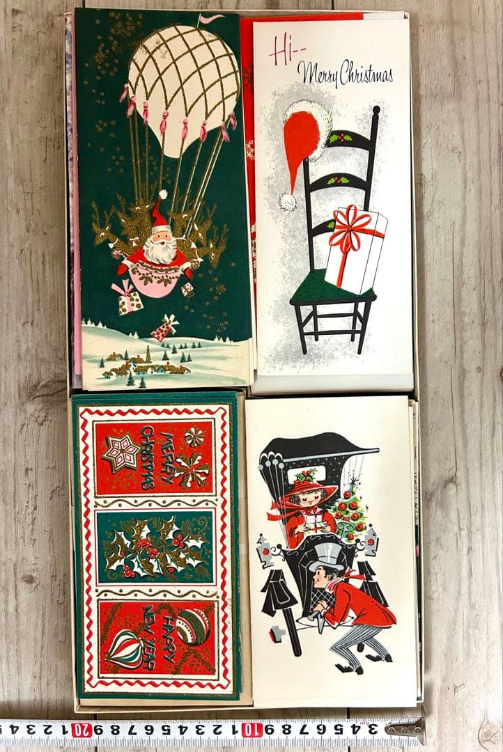 ✴︎希少 50s USA 未使用品 クリスマスカードセット ヴィンテージ