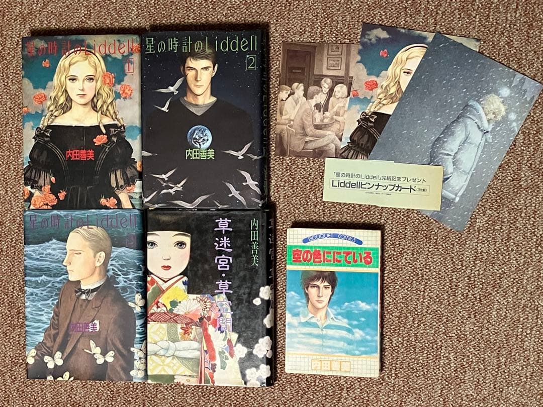 内田善美 直筆イラスト入りサイン色紙 ヴィンテージ 通販