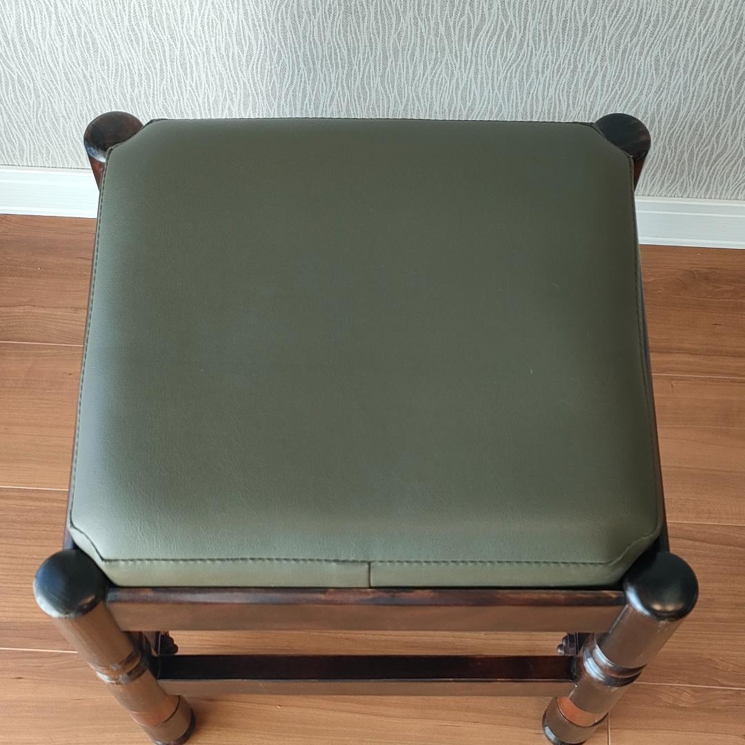 ヴィンテージ　スツール　サイドチェア　オットマン　レザー