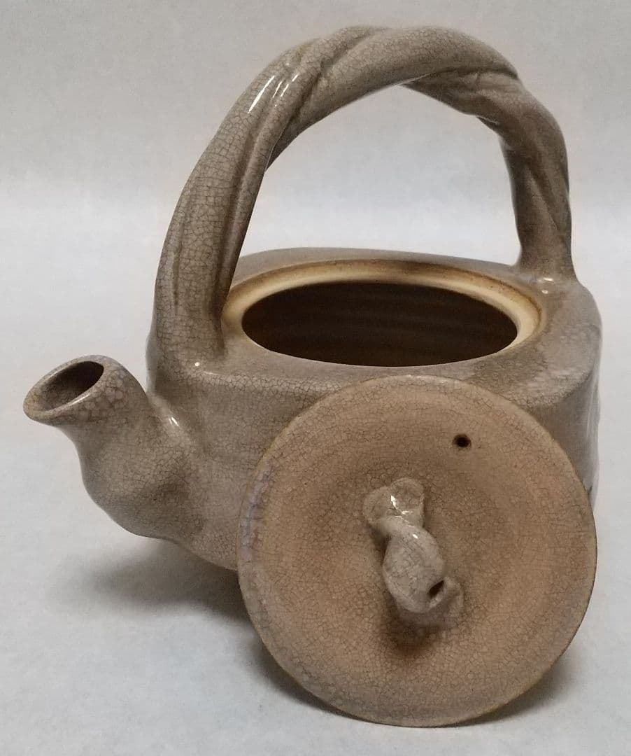 萩焼 水指し 松綠 №5226-0775]萩焼 水指（窯変） - 山口