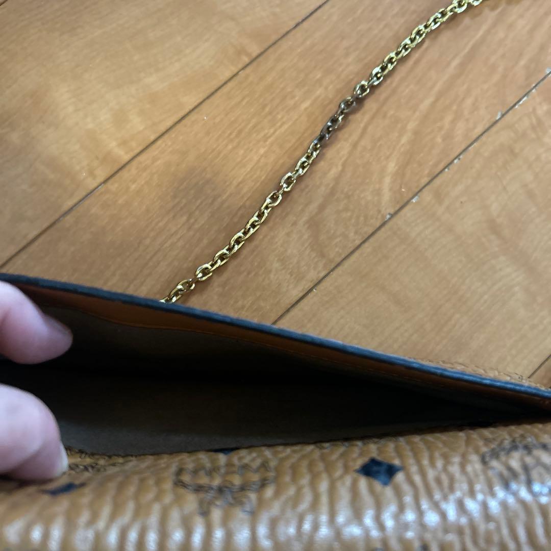 MCM ブラウンレザー ショルダーバッグ