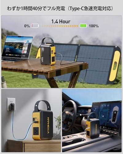 VTOMAN Jump100 ポータブル電源 100W 88.8Wh リン酸鉄p