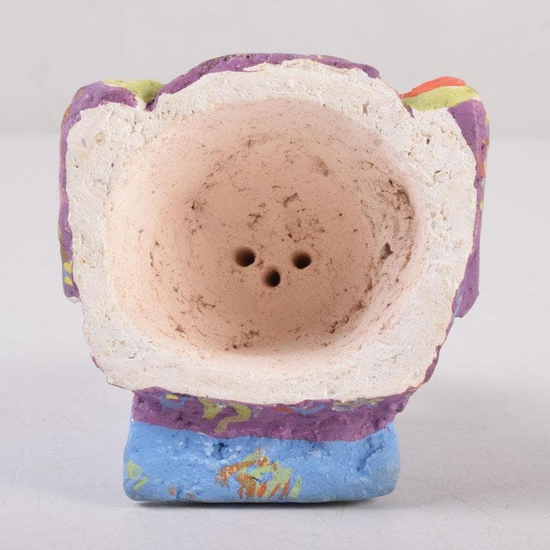 茶道具 色絵 御内裏様形 香合 在銘 時代箱 V 8455