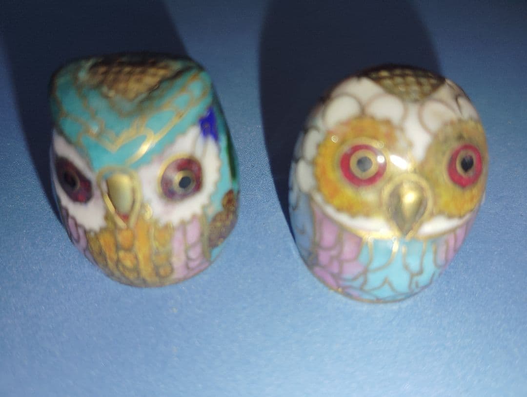 景泰藍 七宝焼、フクロウデザインの指貫き6個セット - メルカリ