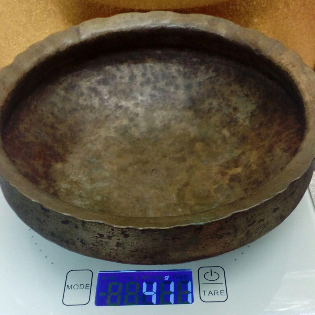 室町時代末期〜安土桃山時代頃稀少砂張古銅製打出18センチ茶道具当時