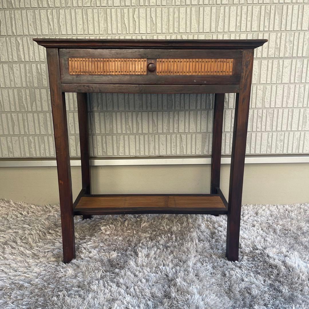 ヴィンテージ 花台 サイドテーブル バンブー 竹 飾り台 レトロ