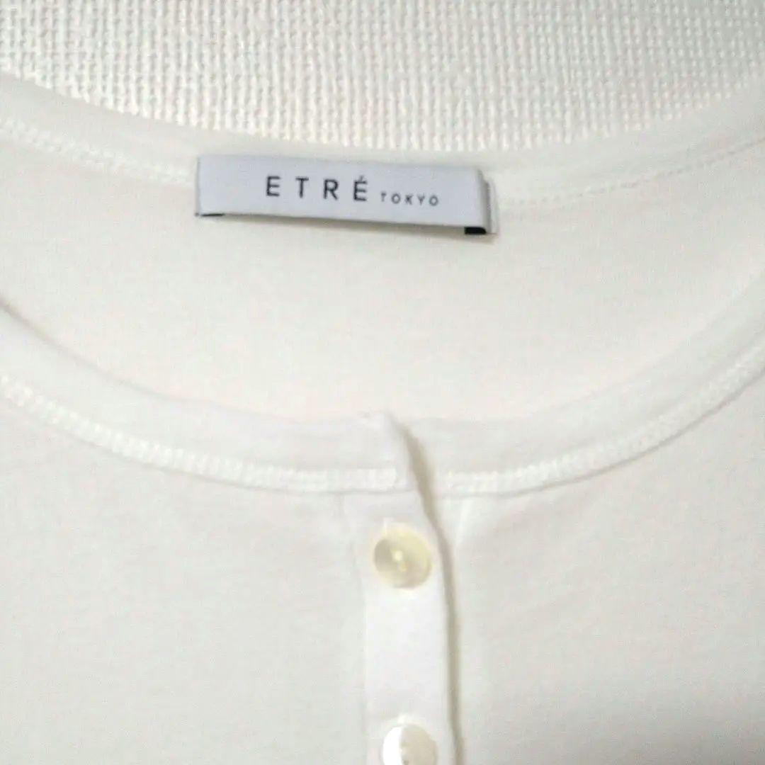 ETRE TOKYO ヘンリーネックエアリータンクトップ　ホワイト