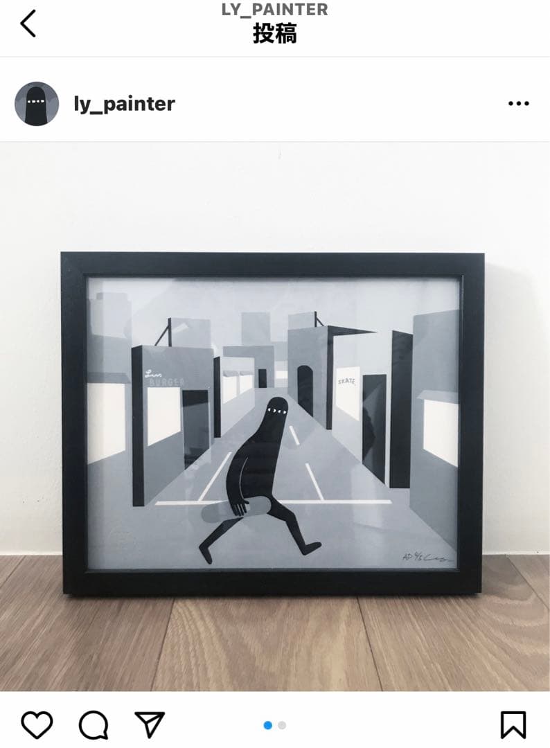 Ly painter 額装込み Kaws kyne 村上隆 奈良美智 - メルカリ