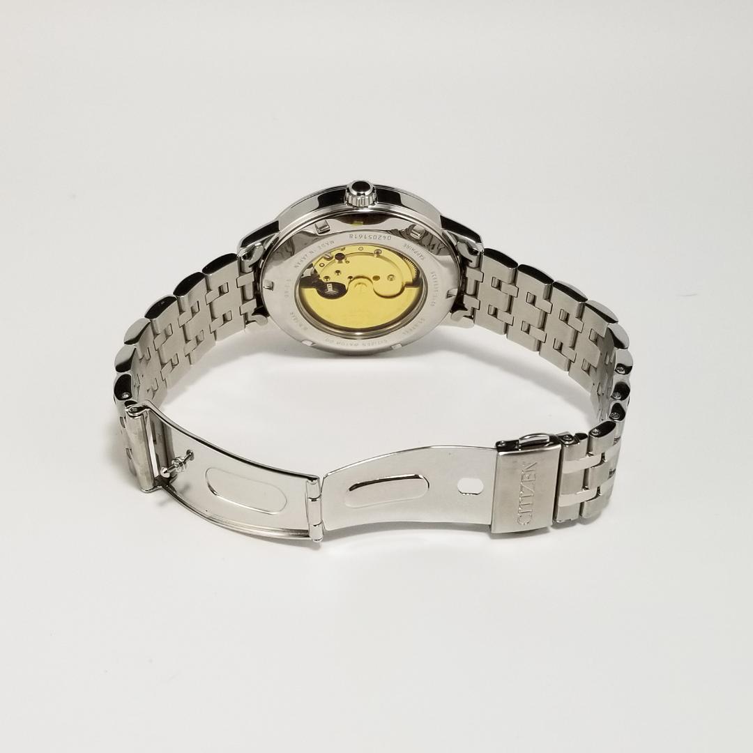 極美品 シチズン 自動巻 8210-S099935 ブラック文字盤 裏スケ