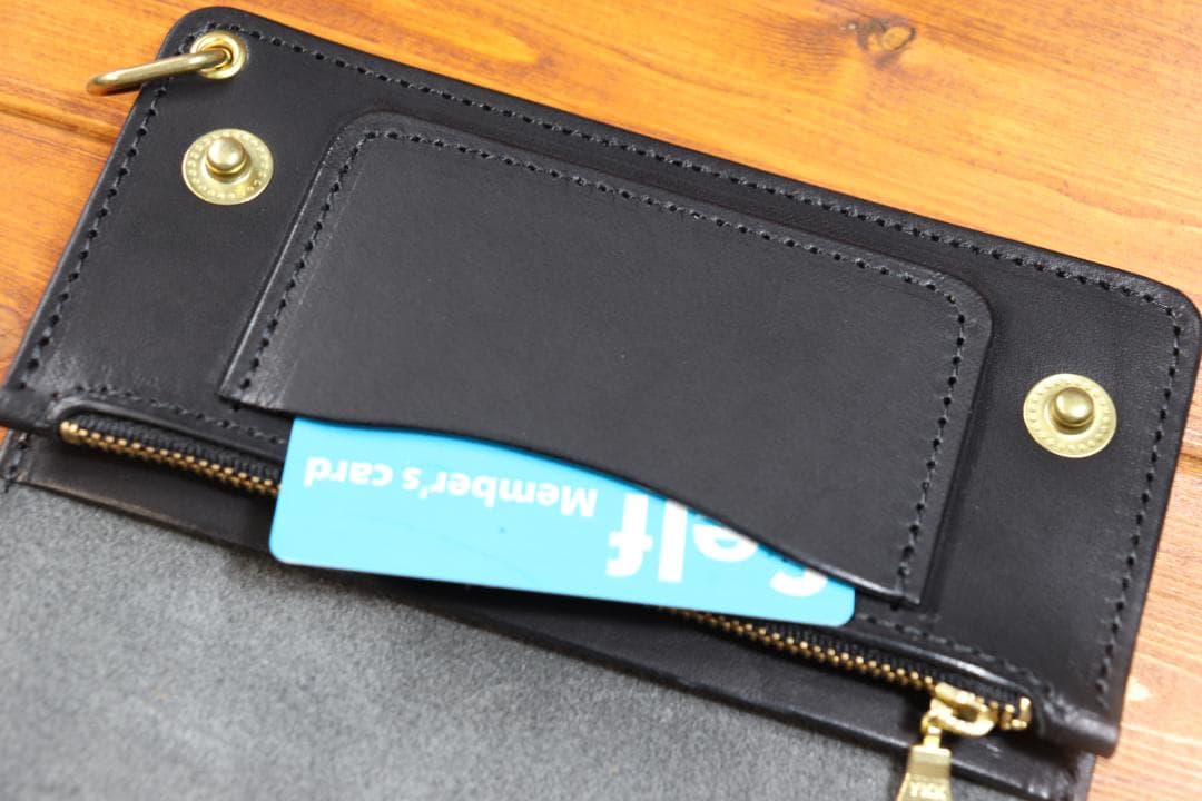 【即納商品】　ロングトラッカーウォレット　真鍮　栃木レザー