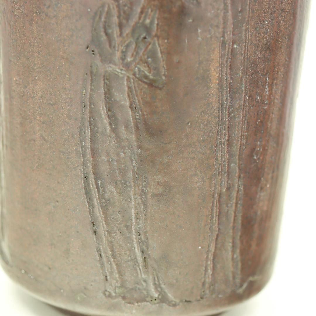 1920年 Teruwo LAST BURNING 葡萄狩り文花瓶 飾り壺