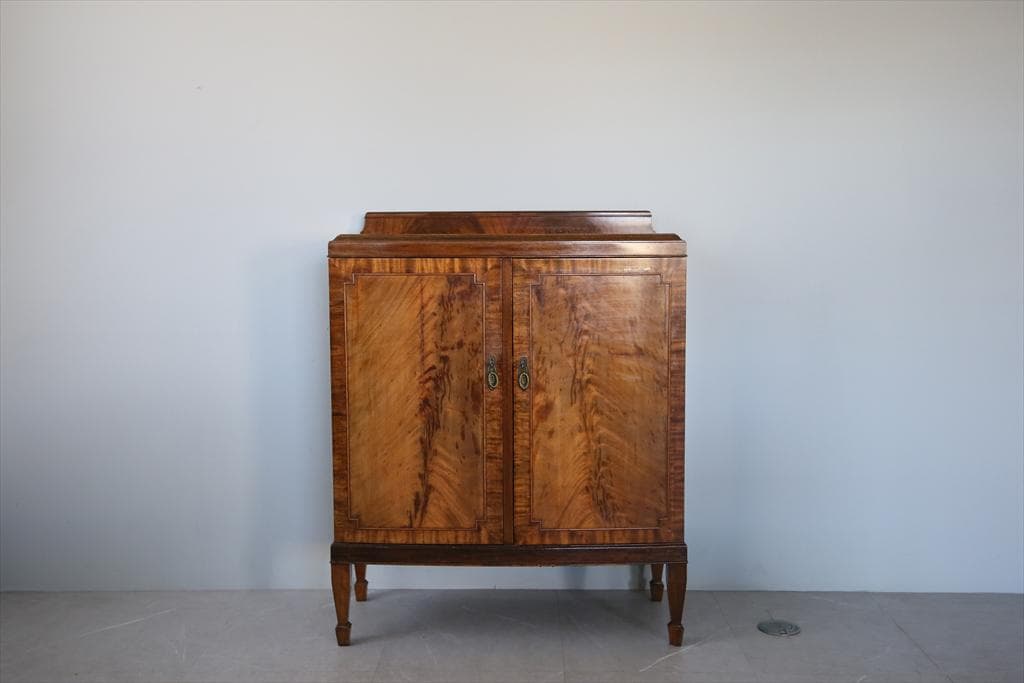 英国アンティーク木製ミュージックキャビネット/レコード収納/チェスト