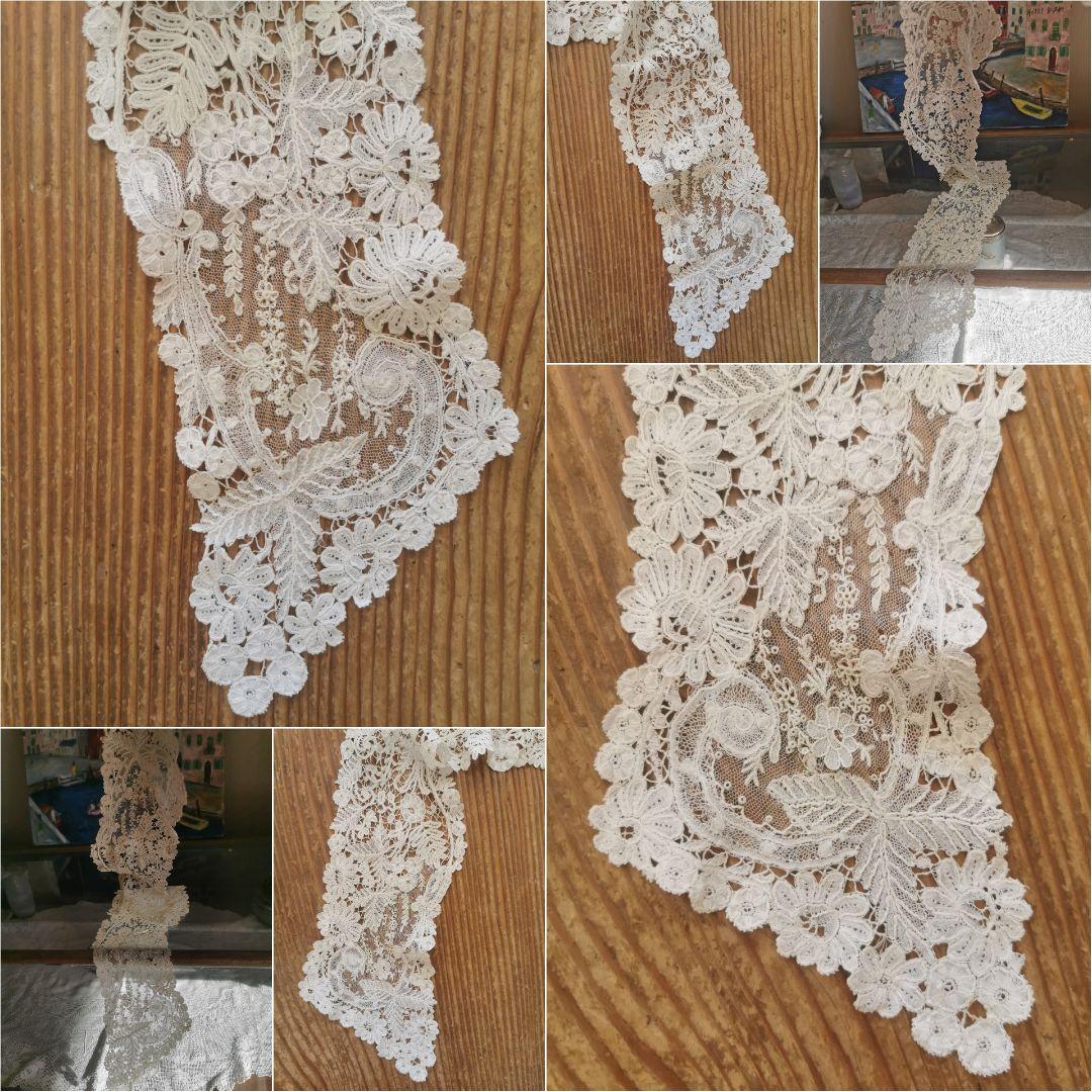 アンティークブリュッセル デュセス＆ポワンドガーズレース付け襟