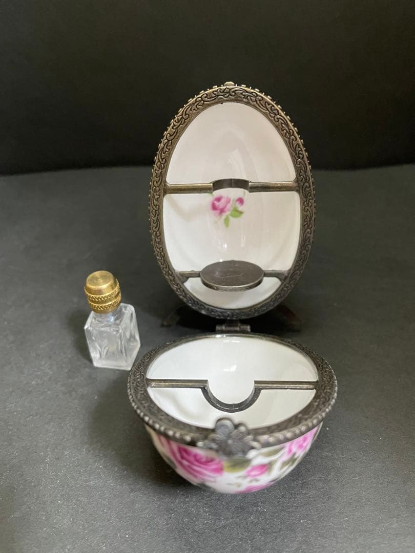 アンティーク リモージュエッグパフュームボトルボックス